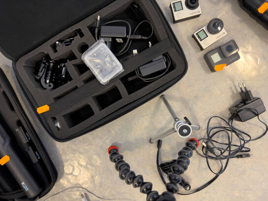 Stort GOPRO kit m. HERO4 & HERO5 kamera, samt meget tilbehør