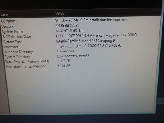 DELL OptiPlex 3050 | Intel i5-7500T | 8 GB | 256 GB SSD | SAMSUNG 22" skærm