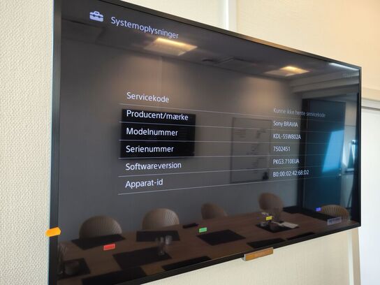 2 stk. fladskærms TV 55" SONY KDL-55W802A