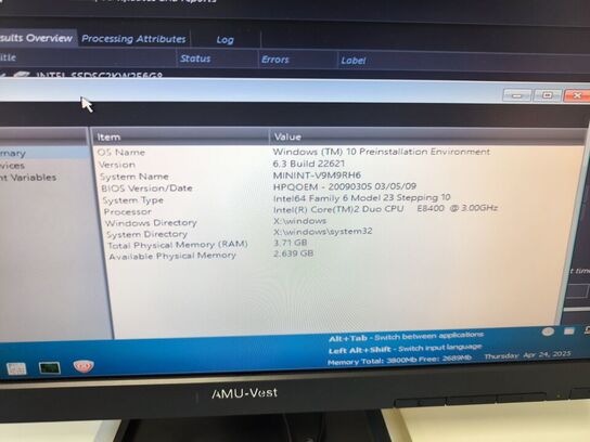 HP Desktop | Intel Core2Duo | 4 GB | 256 GB SSD