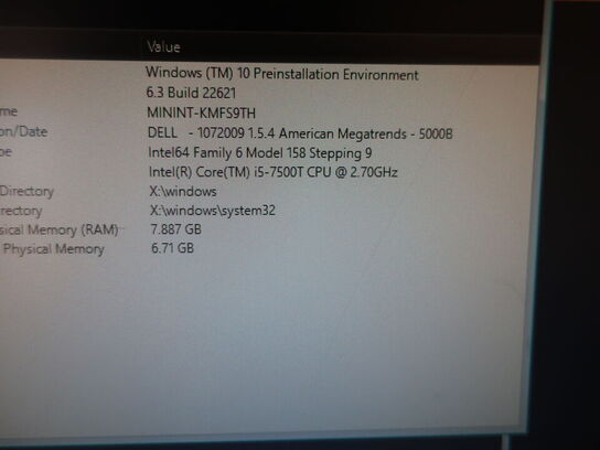 DELL OptiPlex 3050 | Intel i5-7500T | 8 GB | 256 GB SSD | HP 22" skærm