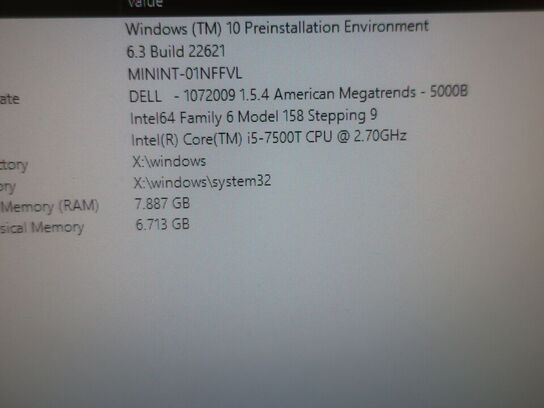 DELL OptiPlex 3050 | Intel i5-7500T | 8 GB | 256 GB SSD | SAMSUNG 22" skærm
