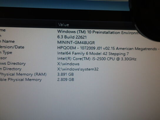 HP ProDesk | Intel i5-2500 | 4 GB | 480 GB SSD | HP 22" skærm