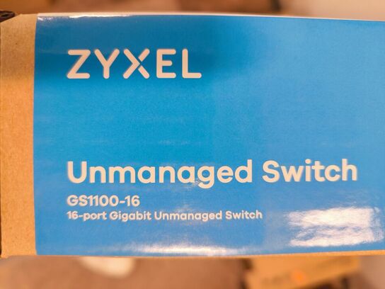 Netværksswitch ZYXEL GS1100-16 16 port (ubrugt)