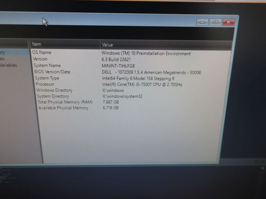 DELL OptiPlex 3050 | Intel i5-7500T | 8 GB | 256 GB SSD | SAMSUNG 22" skærm