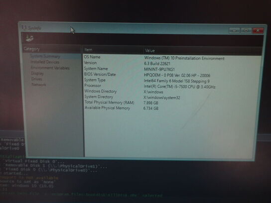 HP ProDesk | Intel i5-7500 | 8 GB | 256 GB SSD | HP 22" skærm