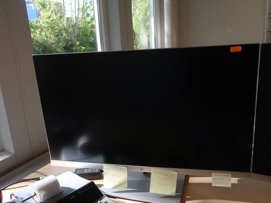 2 stk. HP EliteDisplay 27" skærme inkl. div. tilbehør