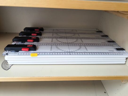 Div. linealer, passere, tegneudstyr m.v.