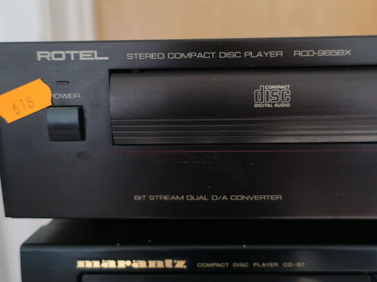 Hi-Fi udstyr, TANDBERG HULDRA 10 reciever, ROTEL, MARANTZ & SONY cd afspillere