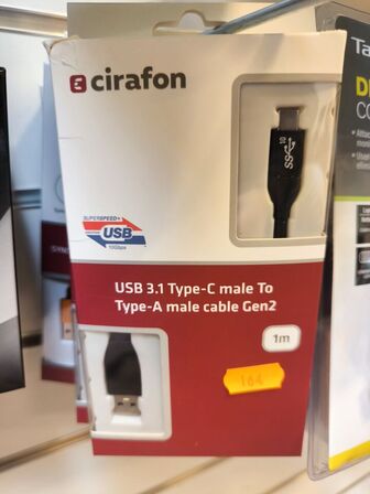 4 stk. CIRAFON USB 3.1 type C->Type A adaptere (ubrugt)