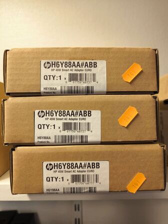 3 stk. strømforsyning/lader HP 45W H6Y88AA (ubrugt)