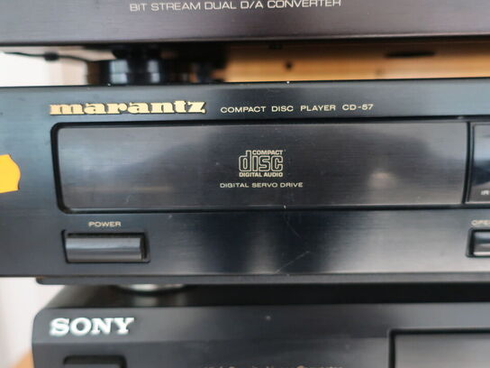 Hi-Fi udstyr, TANDBERG HULDRA 10 reciever, ROTEL, MARANTZ & SONY cd afspillere