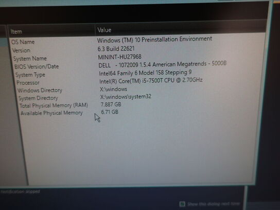 DELL OptiPlex 3050 | Intel i5-7500T | 8 GB | 256 GB SSD | HP 22" skærm