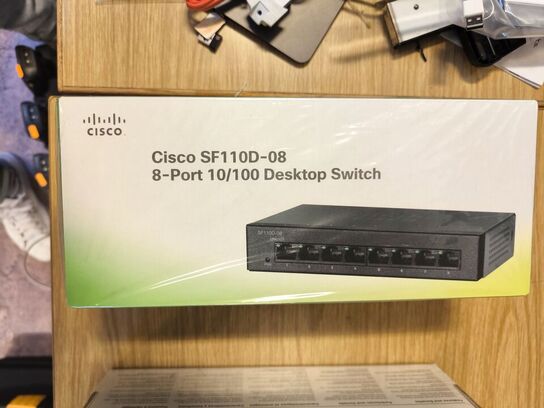 2 stk. netværksswitche CISCO SF110D-08 (ubrugt)