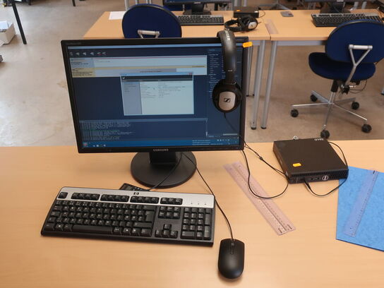 DELL OptiPlex 3050 | Intel i5-7500T | 8 GB | 256 GB SSD | SAMSUNG 22" skærm