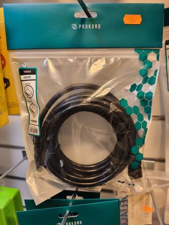 2 stk. PROKORD 5m skærmkabel HDMI->HDMI (ubrugt)