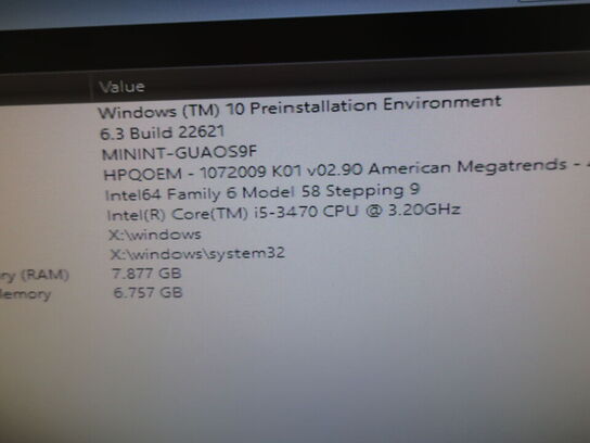 HP Desktop | Intel i5-3470 | 8 GB | 480 GB SSD | HP 23" skærm
