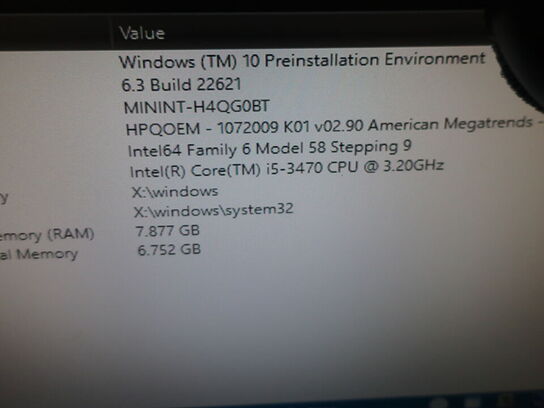 HP ProDesk | Intel i5-3470 | 8 GB | 480 GB SSD | HP 22" skærm