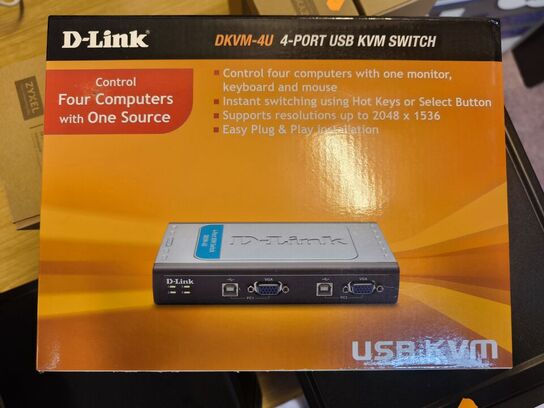 KVM switch D-LINK DKVM-4U (ubrugt)