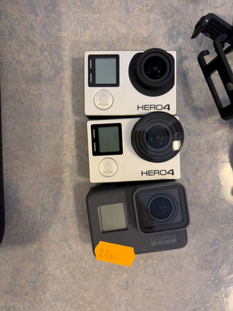 Stort GOPRO kit m. HERO4 & HERO5 kamera, samt meget tilbehør