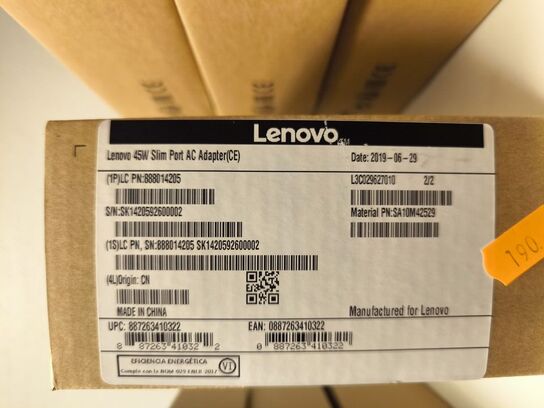 Strømforsyning/lader LENOVO 45W (ubrugt)