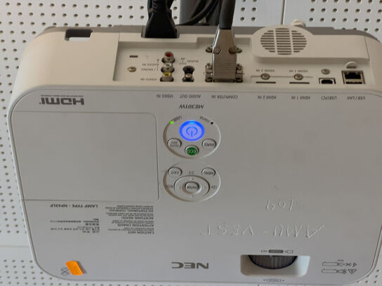 Projektor NEC ME301W inkl. lærred & højttalere