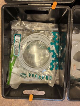 6 ks. m. RJ45 kabler i forsk. længder (ubrugt) (se billeder)