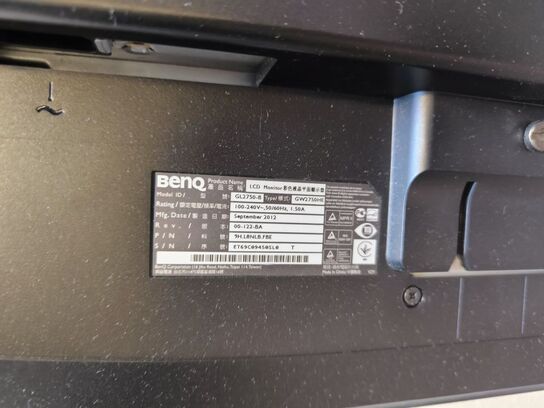 2 stk. skærme 27" BENQ GL2750-B (OBS: Ingen fødder)