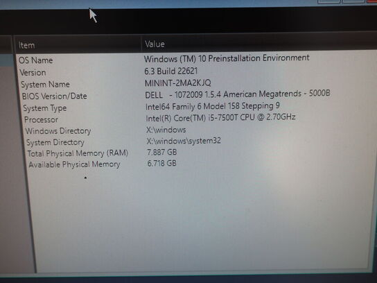 DELL OptiPlex 3050 | Intel i5-7500T | 8 GB | 256 GB SSD | SAMSUNG 22" skærm