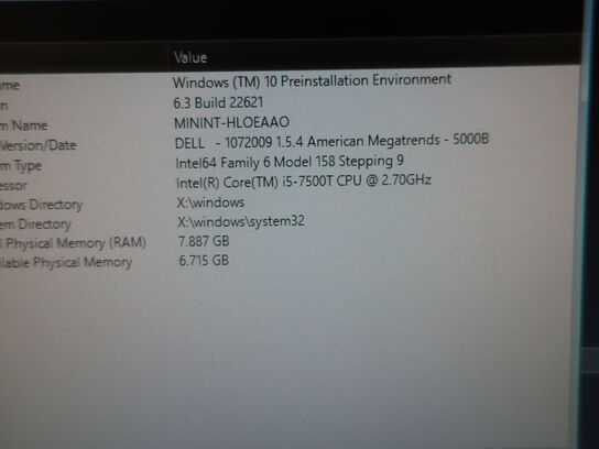 DELL OptiPlex 3050 | Intel i5-7500T | 8 GB | 256 GB SSD | SAMSUNG 22" skærm