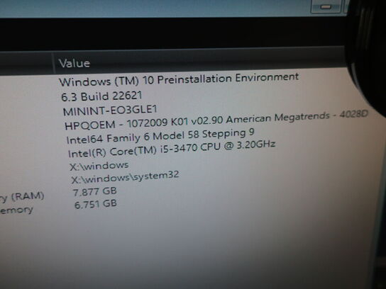 HP ProDesk | Intel i5-3470 | 8 GB | 480 GB SSD | HP 22" skærm