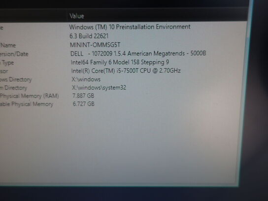 DELL OptiPlex 3050 | Intel i5-7500T | 8 GB | 256 GB SSD | SAMSUNG 22" skærm