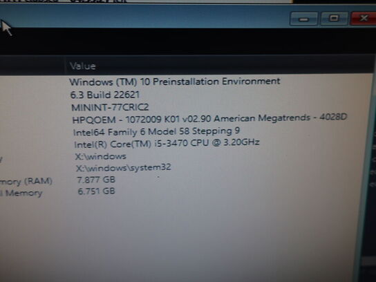 HP ProDesk | Intel i5-3470 | 8 GB | 480 GB SSD | HP 22" skærm