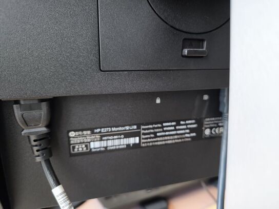 2 stk. 27" HP EliteDisplay E273 inkl. CONTOUR rollermouse og tastatur