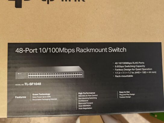 Netværksswitch TP-LINK TL-SF1048 48 port (ubrugt)