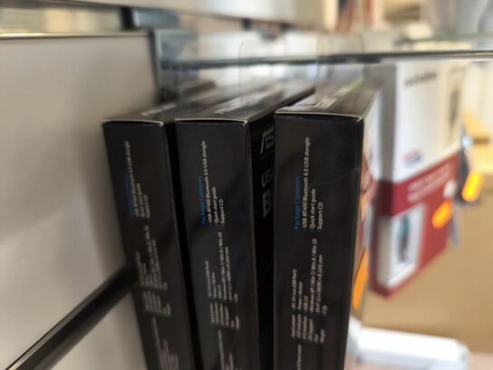 3 stk. ASUS USB-BT400 Bluetooth 4.0 USB adaptere (ubrugt)