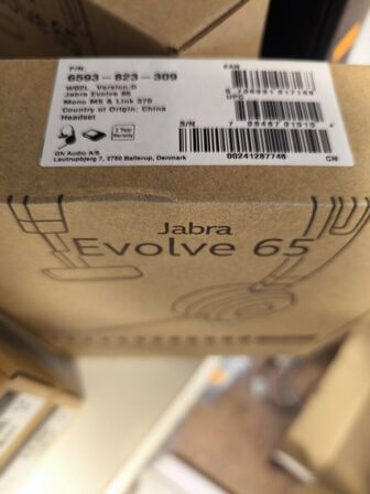 Headset JABRA Evolve 65 (ubrugt)
