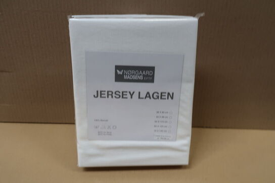 7 stk. Nørgaard Madsen jersey lagen 100x100 cm - Hvid
