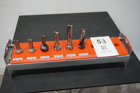 6 stk. Korthulsbor bl.a. Mitsubishi, Sandvik, Seco