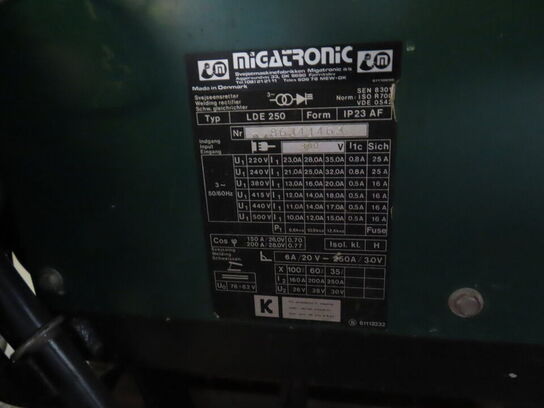 Svejseanlæg MIGATRONIC LDE 250