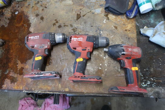 3 stk. akku håndværktøj HILTI SF 4-A22
