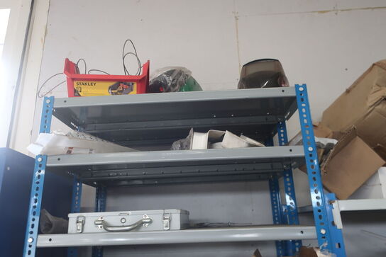 3 stk. lagerreoler med div. Værktøj, varelager, reservedele m.m.