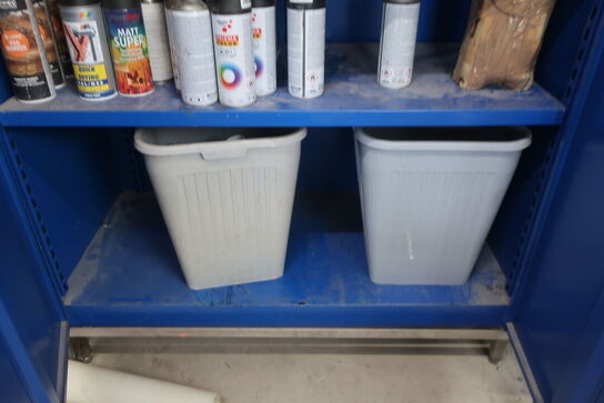 Stålskab med div. Plejemidler