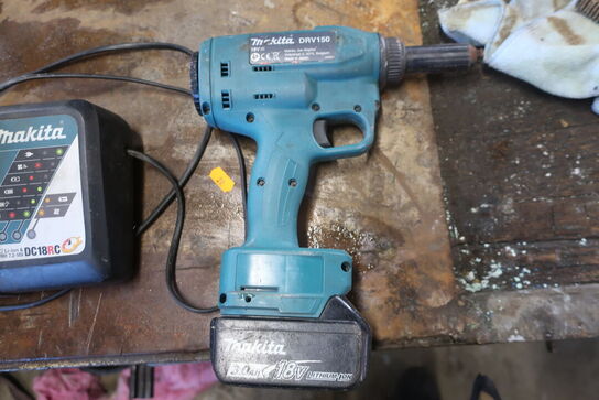 Akku blindnittepistol MAKITA DRV150 med 2 stk. batterier og lader