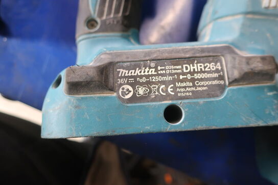 2 stk. akku håndværktøj MAKITA DHR264, DHP481