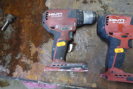 3 stk. akku håndværktøj HILTI SF 4-A22