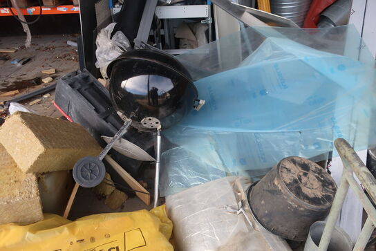 Gearkasseløfter, div. jern, træ, udsugningsdele m.m.