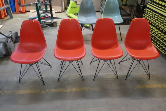 4 stk. Stole  VITRA Model: 720 Eames DSR Plastic 21809554