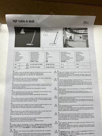 Bordlampe LOUIS POULSEN Model: NJP FIXTURE LED 3K PO4500173017
