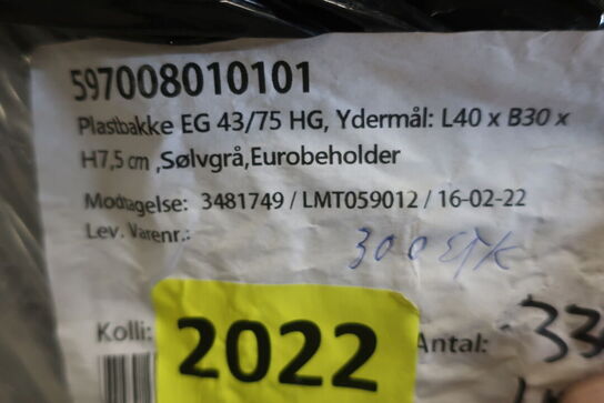 300 stk. plastbakker NUER PACKAGING Model: EG 43/75 HG